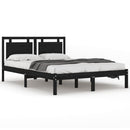 sengeramme 200x200 cm massivt træ sor