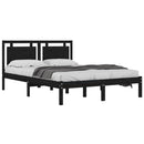 sengeramme 200x200 cm massivt træ sor