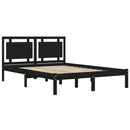 sengeramme 200x200 cm massivt træ sor
