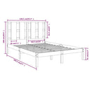 sengeramme 135x190 cm massivt træ