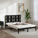 sengeramme 140x190 cm massivt fyrretræ sort