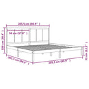 sengeramme 200x200 cm massivt fyrretræ gyldenbrun
