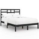 sengeramme 140x190 cm massivt træ sort