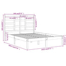 sengeramme 140x190 cm massivt træ sort