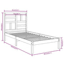sengeramme 75x190 cm Small Single massivt træ hvid