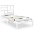 sengeramme 90x190 cm Single massivt træ hvid