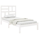sengeramme 90x190 cm Single massivt træ hvid