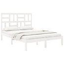 sengeramme 140x190 cm massivt træ hvid