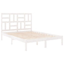 sengeramme 140x190 cm massivt træ hvid