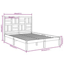 sengeramme 140x190 cm massivt træ hvid