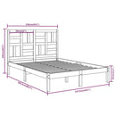sengeramme uden madras 120x200 cm massivt træ