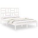 sengeramme 140x200 cm massivt træ hvid