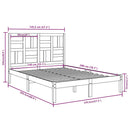 sengeramme 140x200 cm massivt træ hvid
