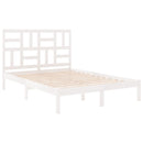 sengeramme 150x200 cm King Size massivt fyrretræ hvid