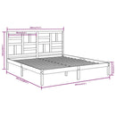 sengestel 180x200 cm Super King massivt fyrretræ hvid