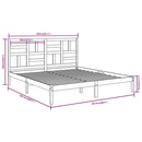 sengeramme uden madras 200x200 cm massivt træ