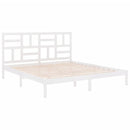 sengeramme 200x200 cm massivt træ hvid