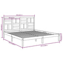 sengeramme 200x200 cm massivt træ hvid