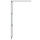 brusevæg 80x195 cm halvmatteret sikkerhedsglas sort