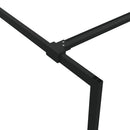 brusevæg 80x195 cm halvmatteret sikkerhedsglas sort