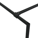 brusevæg 100x195 cm halvmatteret sikkerhedsglas sort