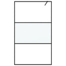 brusevæg 115x195 cm halvmatteret sikkerhedsglas sort