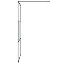 brusevæg 115x195 cm halvmatteret sikkerhedsglas sort