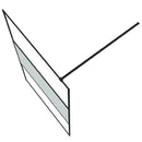brusevæg 115x195 cm halvmatteret sikkerhedsglas sort