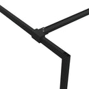 brusevæg 115x195 cm halvmatteret sikkerhedsglas sort