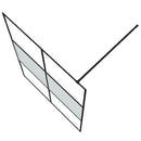 brusevæg 140x195 cm halvmatteret sikkerhedsglas sort