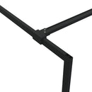brusevæg 140x195 cm halvmatteret sikkerhedsglas sort