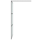 brusevæg 100x195 cm matteret sikkerhedsglas sort