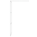 brusevæg 80x195 cm klart sikkerhedsglas sølvfarvet