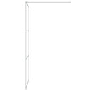 brusevæg 90x195 cm klart sikkerhedsglas sølvfarvet