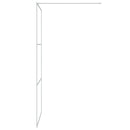 brusevæg 100x195 cm klart sikkerhedsglas sølvfarvet