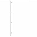 brusevæg 115x195 cm klart sikkerhedsglas sølvfarvet