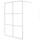 brusevæg 140x195 cm klart sikkerhedsglas sølvfarvet