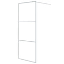 brusevæg 80x195 cm klart sikkerhedsglas hvid