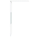 brusevæg 80x195 cm klart sikkerhedsglas hvid