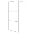 brusevæg 90x195 cm klart sikkerhedsglas hvid