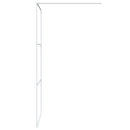 brusevæg 90x195 cm klart sikkerhedsglas hvid