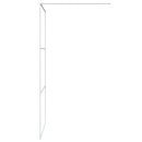 brusevæg 100x195 cm klart sikkerhedsglas hvid