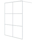 brusevæg 140x195 cm klart sikkerhedsglas hvid