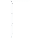 brusevæg 140x195 cm klart sikkerhedsglas hvid