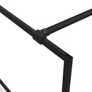 brusevæg 80x195 cm halvmatteret sikkerhedsglas sort
