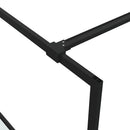 brusevæg 100x195 cm halvmatteret sikkerhedsglas sort