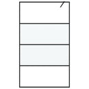 brusevæg 115x195 cm halvmatteret sikkerhedsglas sort