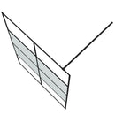 brusevæg 140x195 cm halvmatteret sikkerhedsglas sort