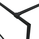 brusevæg 140x195 cm halvmatteret sikkerhedsglas sort