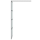 brusevæg 80x195 cm matteret sikkerhedsglas sort